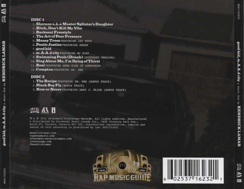 Kendrick Lamar - Good Kid, m.A.A.d City (Deluxe Edition): 2nd Press. CD